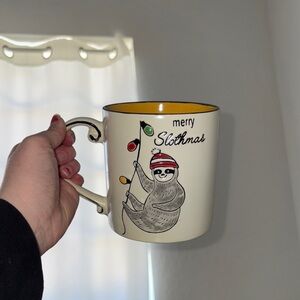 Merry Slothmas White Mug